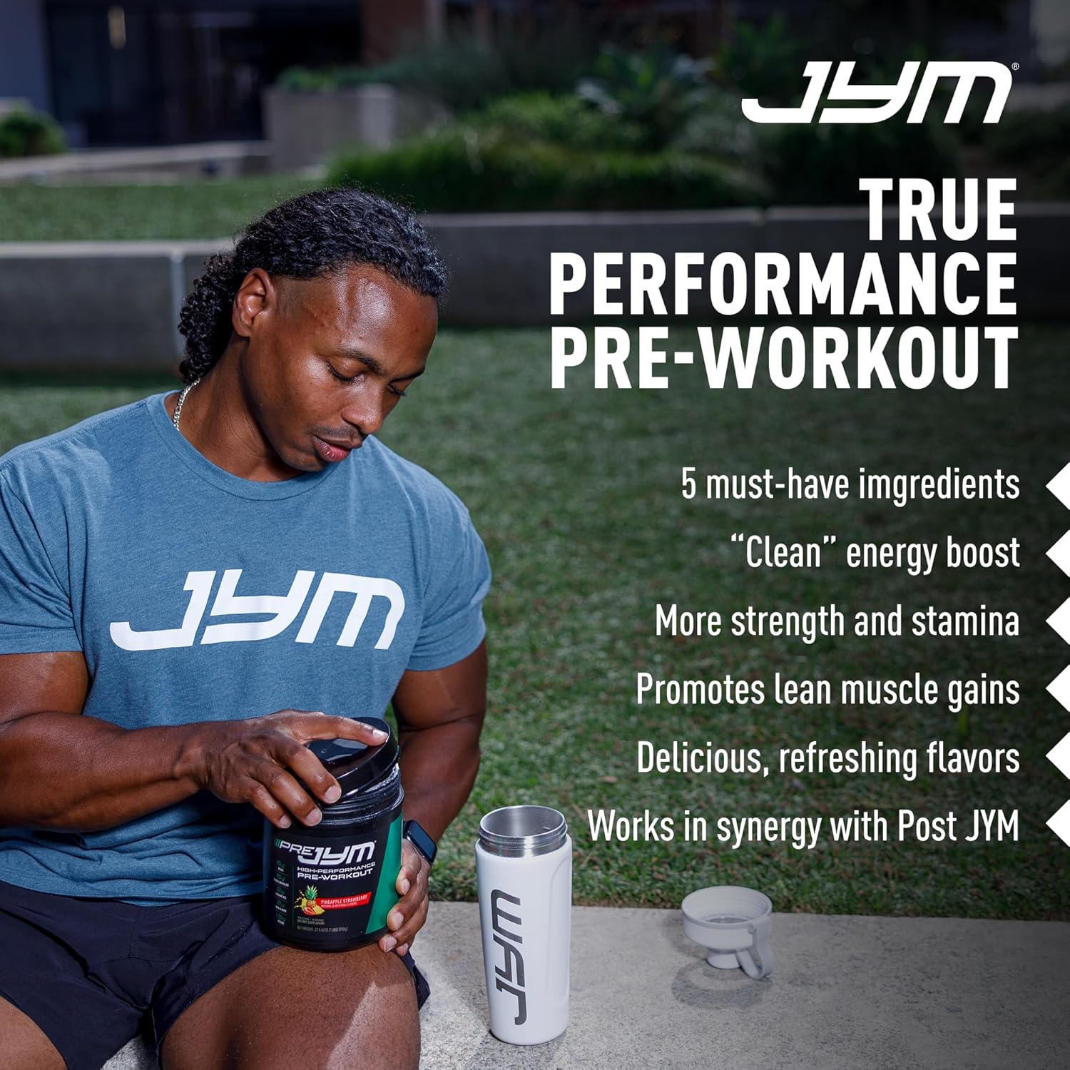 PRE JYM Raspberry Lemonade Supplement - 20 Servings by JYM Supplement Science