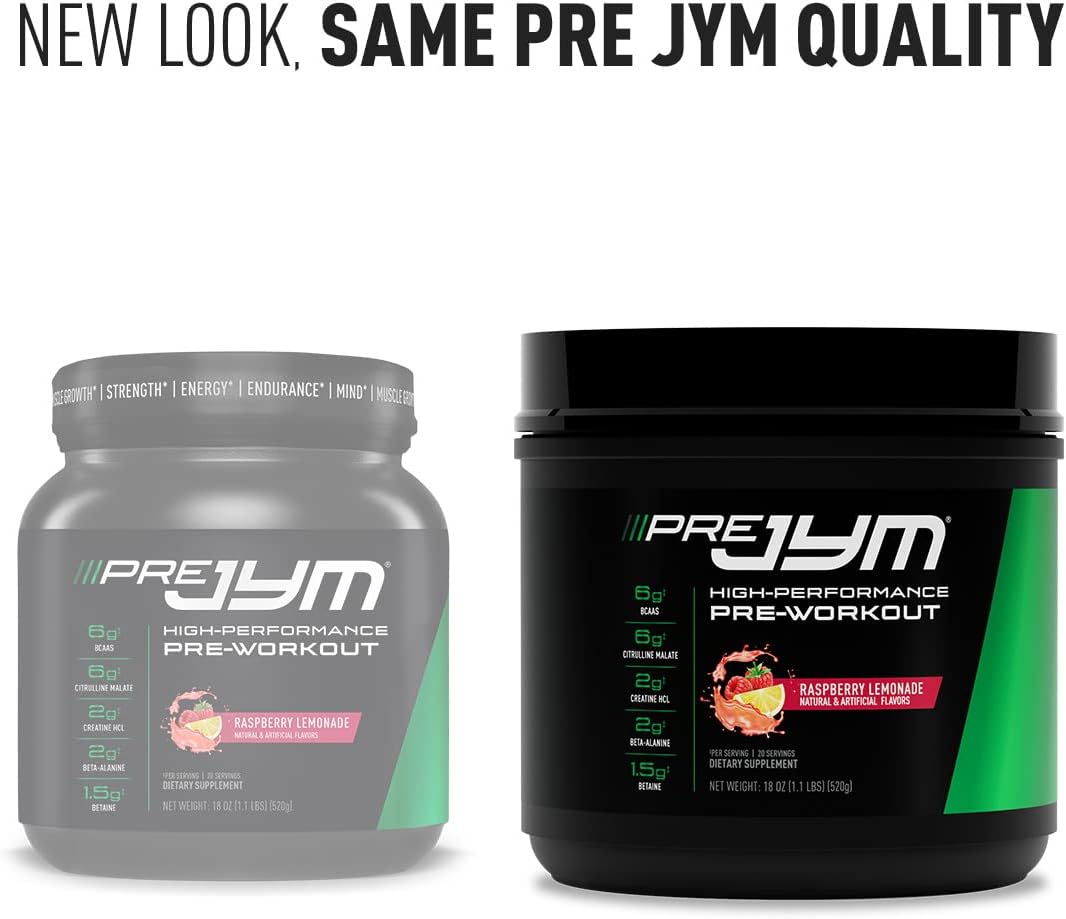 PRE JYM Raspberry Lemonade Supplement - 20 Servings by JYM Supplement Science