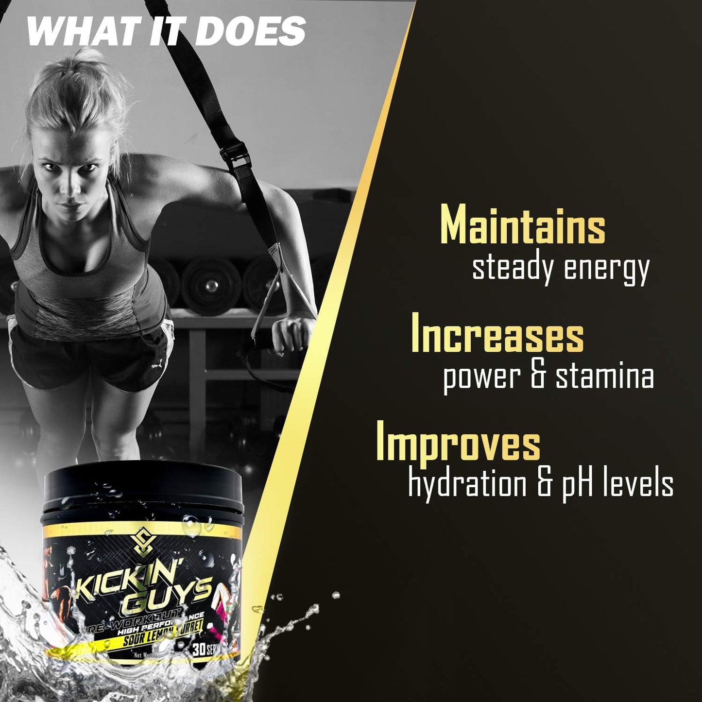 Pre Workout Powder Supplement for Explosive Energy & Performance - Nitric Oxide, BCAA, Creatine, L-Glutamine - 30 Servings