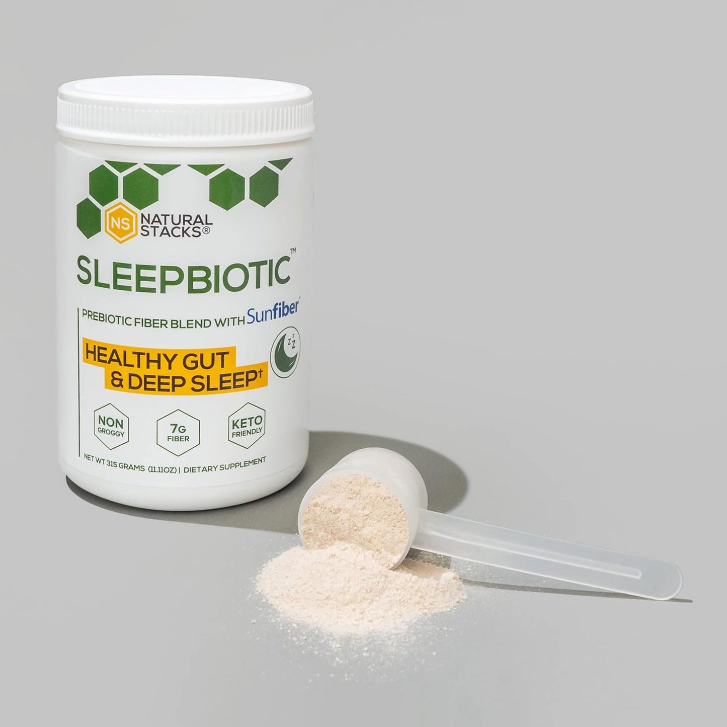 Prebiotic Fiber Powder with German Chamomile & Green Banana Flour for Healthy Gut - 292g [20 Servings]