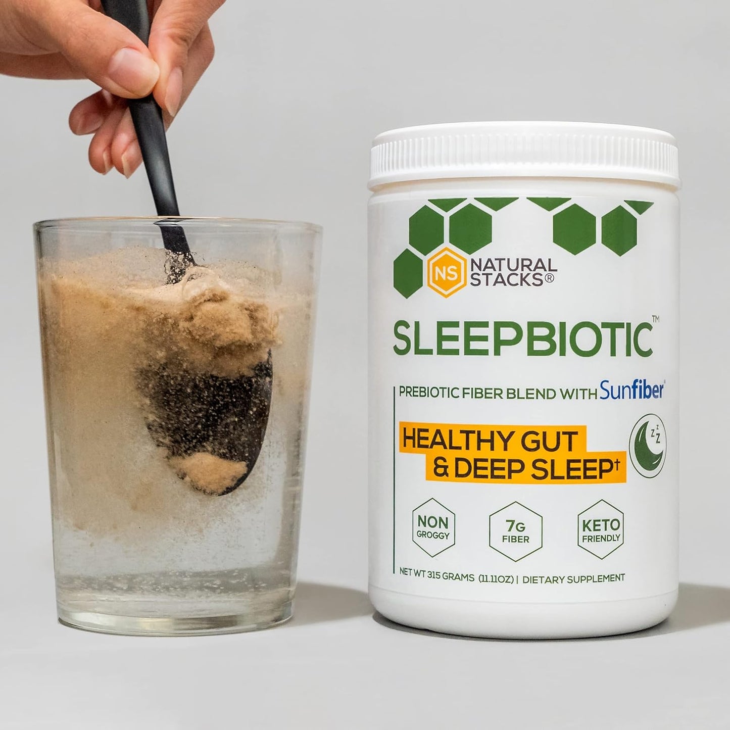 Prebiotic Fiber Powder with German Chamomile & Green Banana Flour for Healthy Gut - 292g [20 Servings]