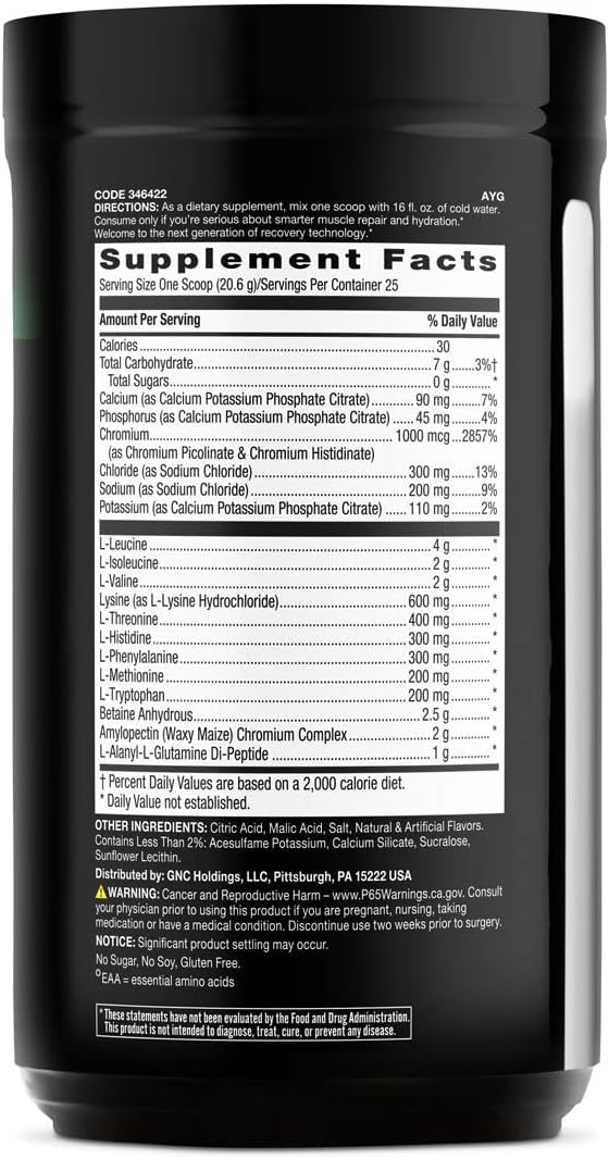 Precision Amino Recovery & Power Formula - Crisp Apple Flavor | Enhance Hydration & Fuel Muscles | 25 Servings