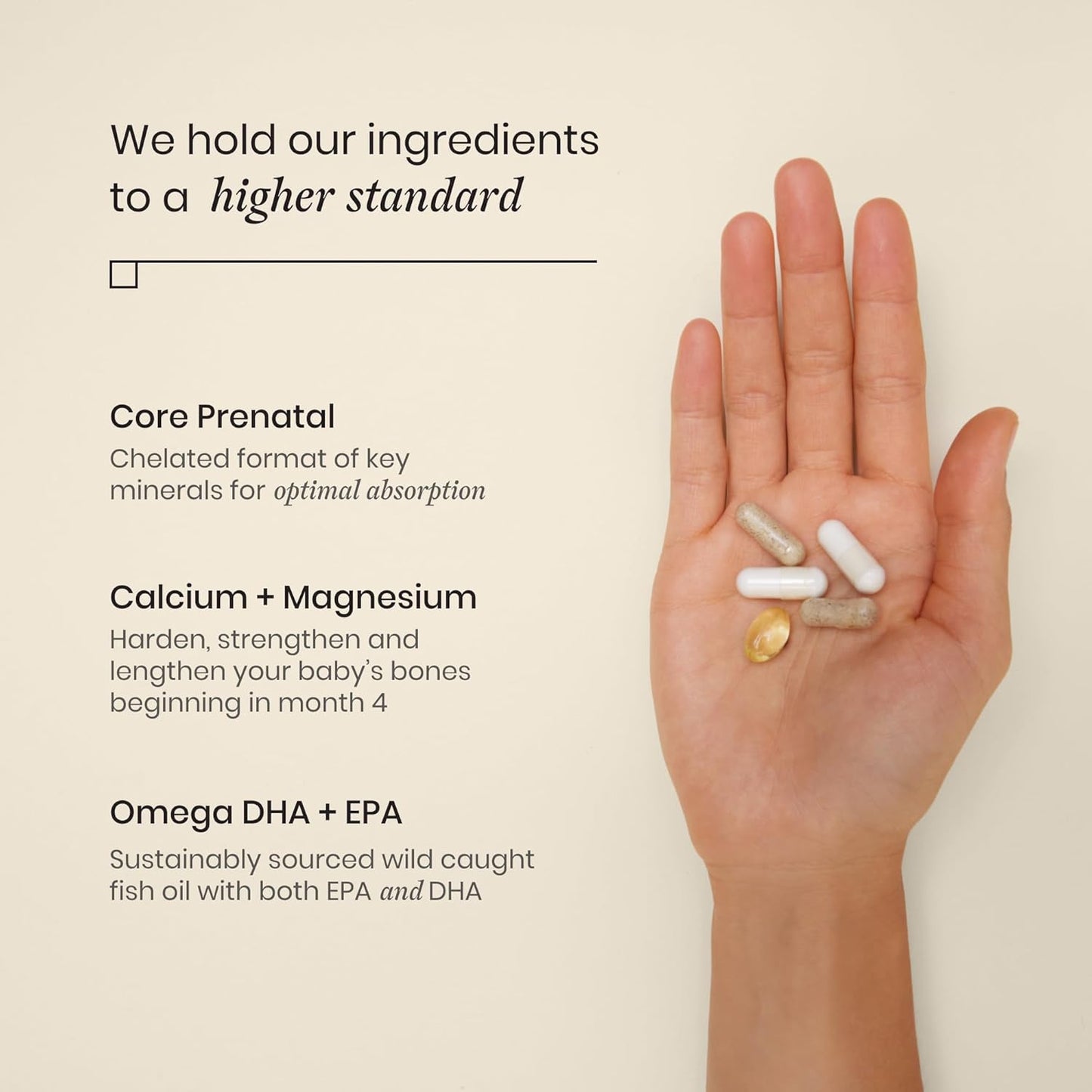 Pregnancy Vitamin Pack for 2nd Trimester - Omega DHA, Calcium, Magnesium Supplements - Soy-Free Non-GMO (30 Pills)