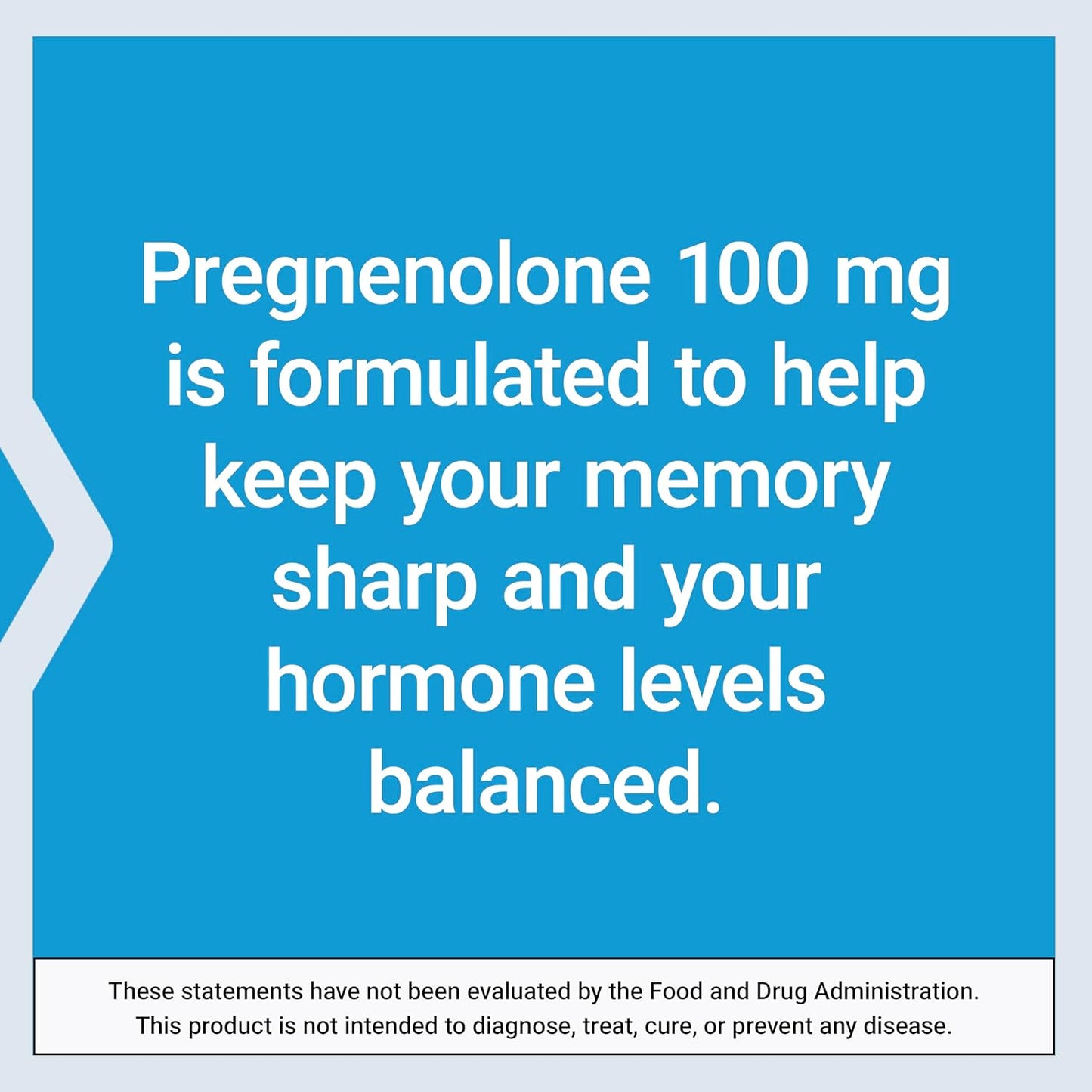 Pregnenolone Supplement for Hormone Balance - 100mg Capsules for Memory, Focus, and Cognitive Health - Gluten-Free, Non-GMO