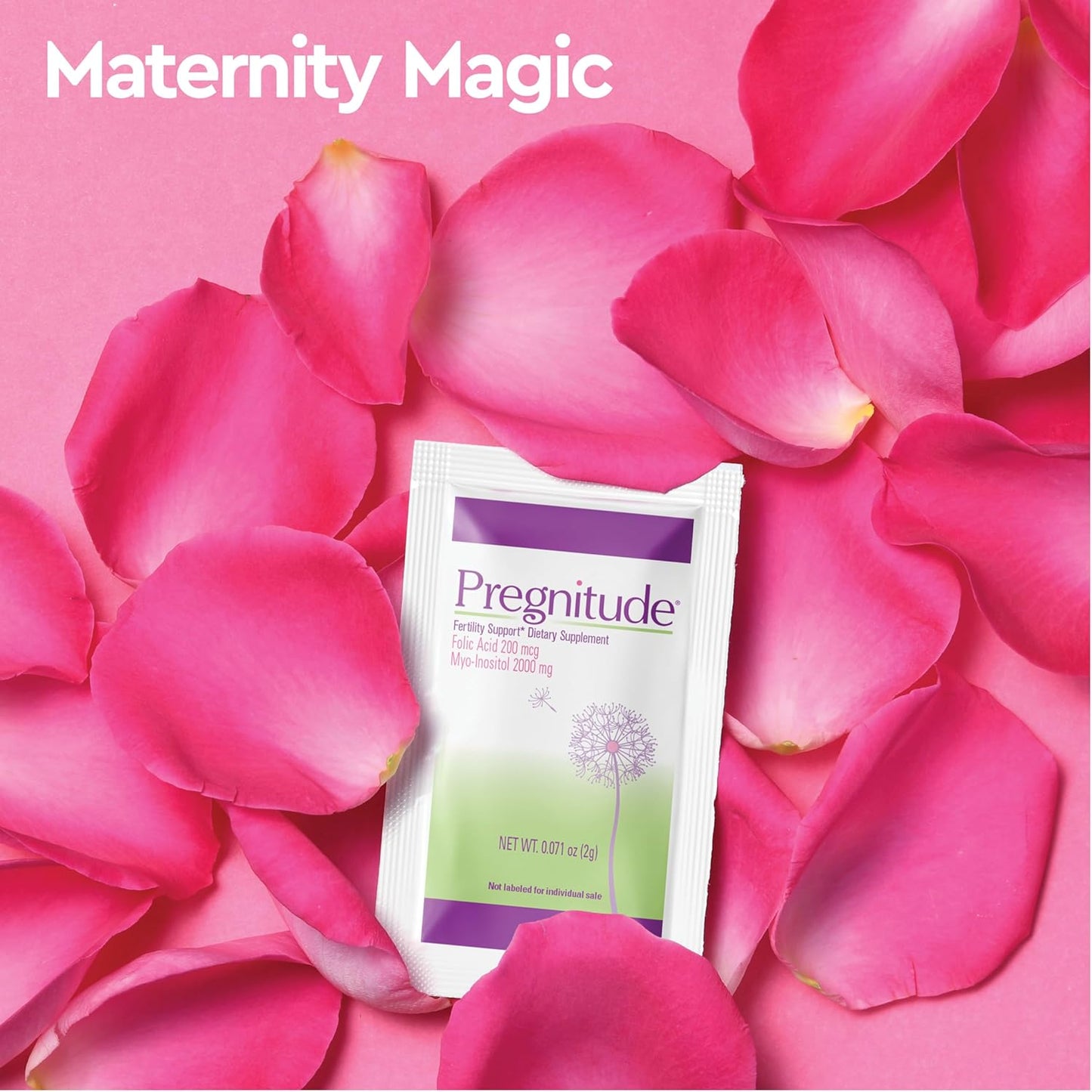 Pregnitude Fertility Support Supplement - Promotes Regular Ovulation and Menstrual Cycles - 60 Day Supply - 120 Packets