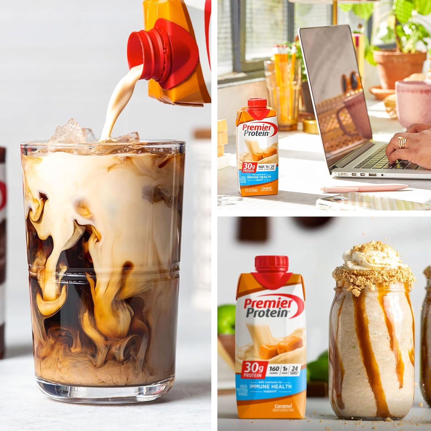 Premier Protein Caramel Shake - 30g Protein, 1g Sugar - 12 Pack 11 fl oz