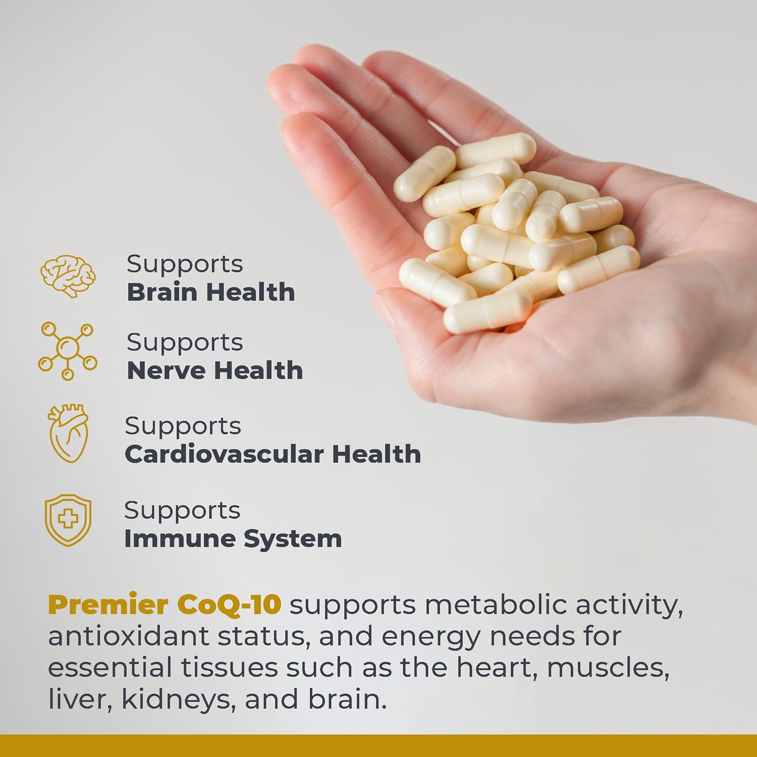 Premier Research Labs CoQ-10 Capsules - Vegan, Live-Source, Fermented (100mg; Trans Isomer) - Premier Cardiovascular, Nerve, Brain, and Immune Support
