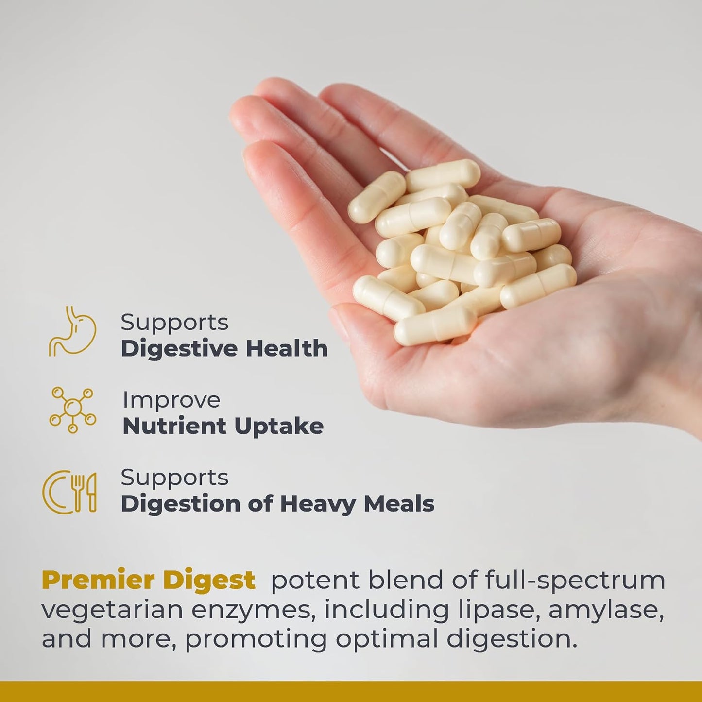 Premier Research Labs: Full-Spectrum Digestive Enzymes with Probiotic and Prebiotics, 60 Plant-Sourced Capsules