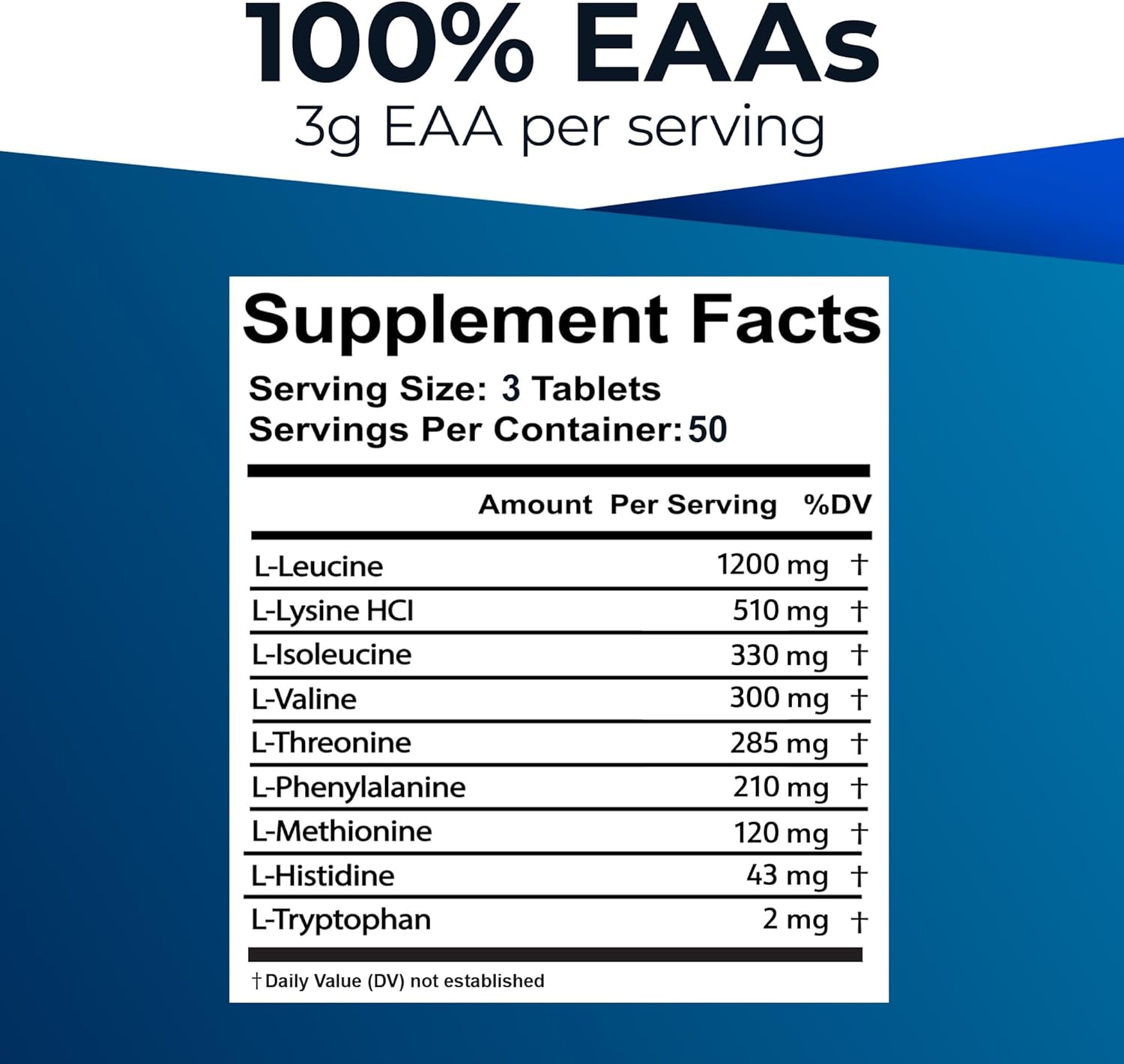 Premium 100% Essential Amino Acid Supplement - 150 Coated Tablets (1g) - All 9 EAA with 40% Leucine - Boost Energy, Muscle & Recovery - Keto & Vegan Friendly