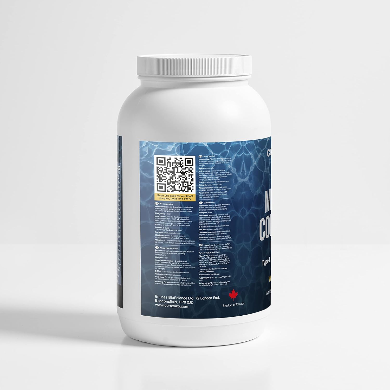 Premium 10,000mg Double Hydrolyzed Marine Collagen Powder Supplement - Unflavored for Maximum Absorption - Promotes Healthy Hair, Skin, & Nails - 1kg, 100 Servings