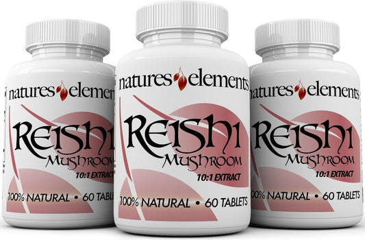 Premium 10:1 Reishi Mushroom Extract Capsules - Immune Support - Pack of 3 - Vegetarian & Gluten Free - 1,000mg Per Serving - 100% Pure Ganoderma Lucidum Supplement