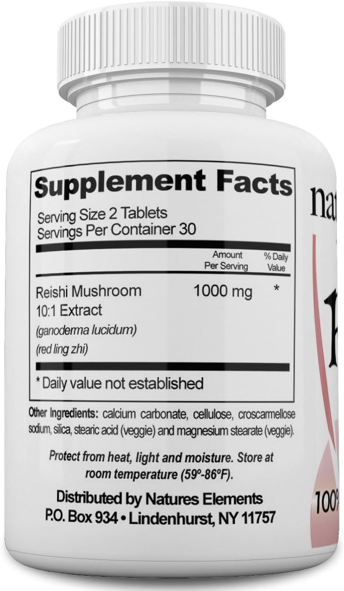 Premium 10:1 Reishi Mushroom Extract Capsules - Immune Support - Pack of 3 - Vegetarian & Gluten Free - 1,000mg Per Serving - 100% Pure Ganoderma Lucidum Supplement