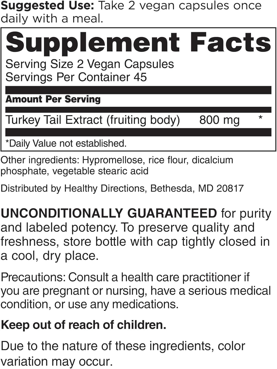 Premium 800 MG Turkey Tail Mushroom Supplement - 90 Vegan Capsules, Recommended by Doctors