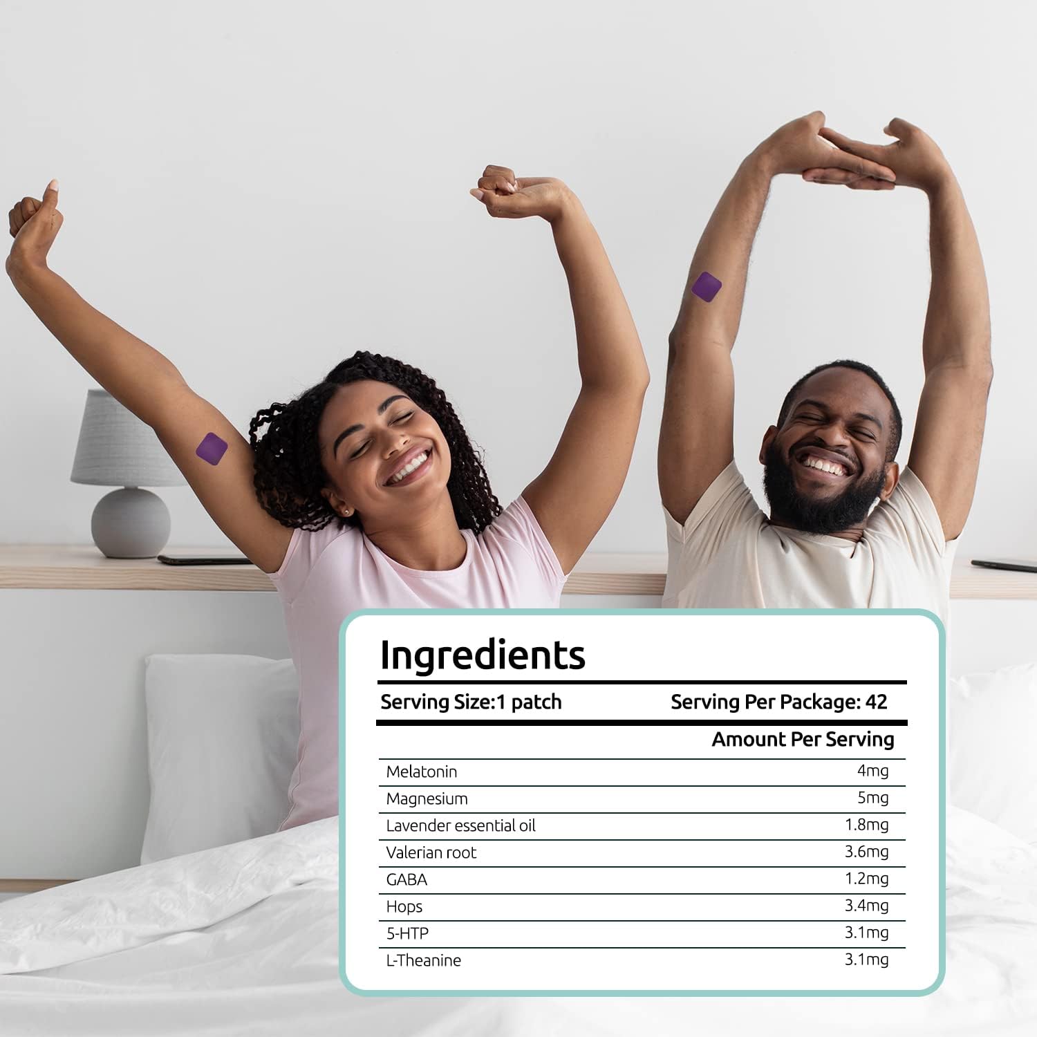 Premium Adult Sleep Patches with Upgraded Ingredients - 42 Patches for Easy & Comfortable Use
