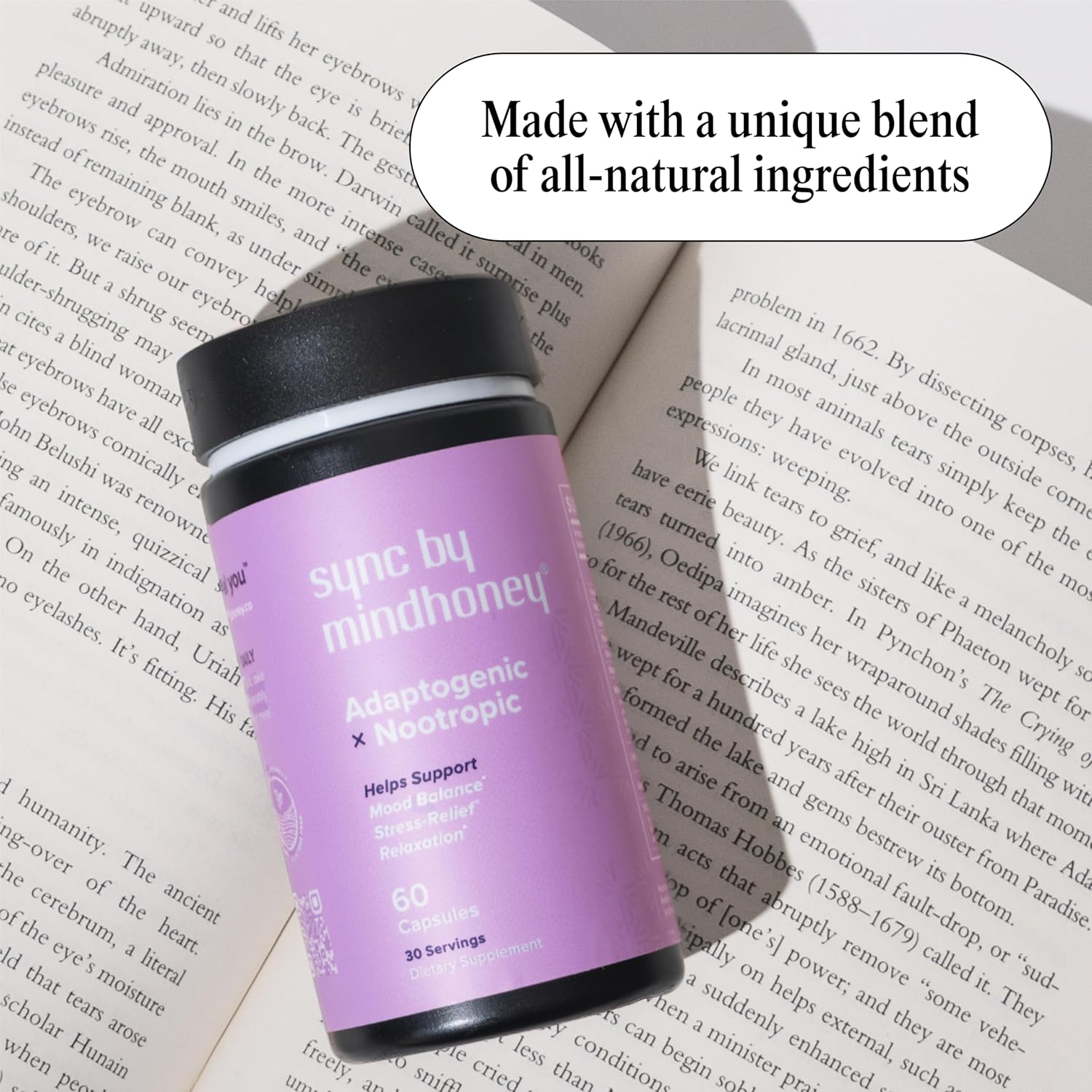 Premium All-in-One 60-Count Adaptogenic Supplement for Relaxation and Stress Relief with Magnesium, Ashwagandha, Nootropics, Adaptogens, Minerals, and Vitamins by MindHoney