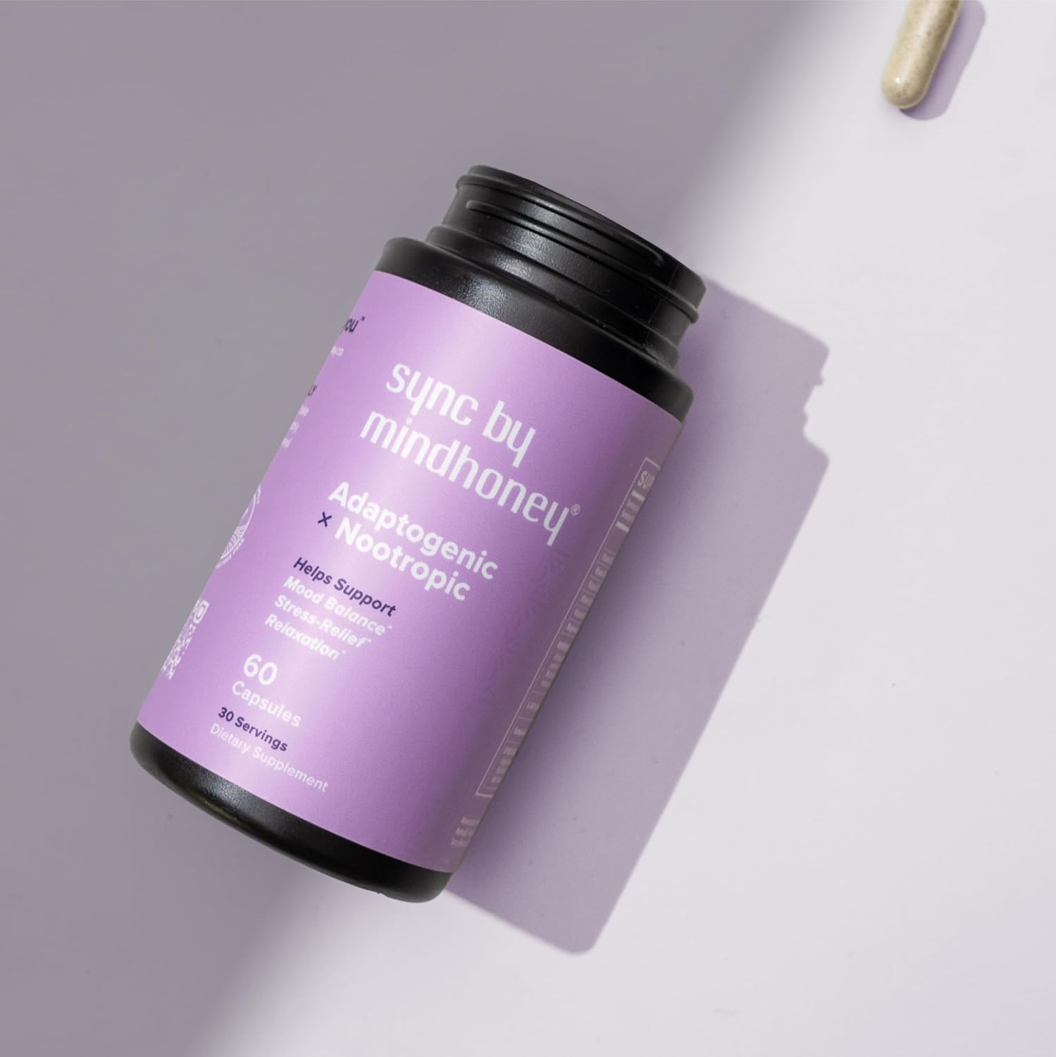 Premium All-in-One 60-Count Adaptogenic Supplement for Relaxation and Stress Relief with Magnesium, Ashwagandha, Nootropics, Adaptogens, Minerals, and Vitamins by MindHoney