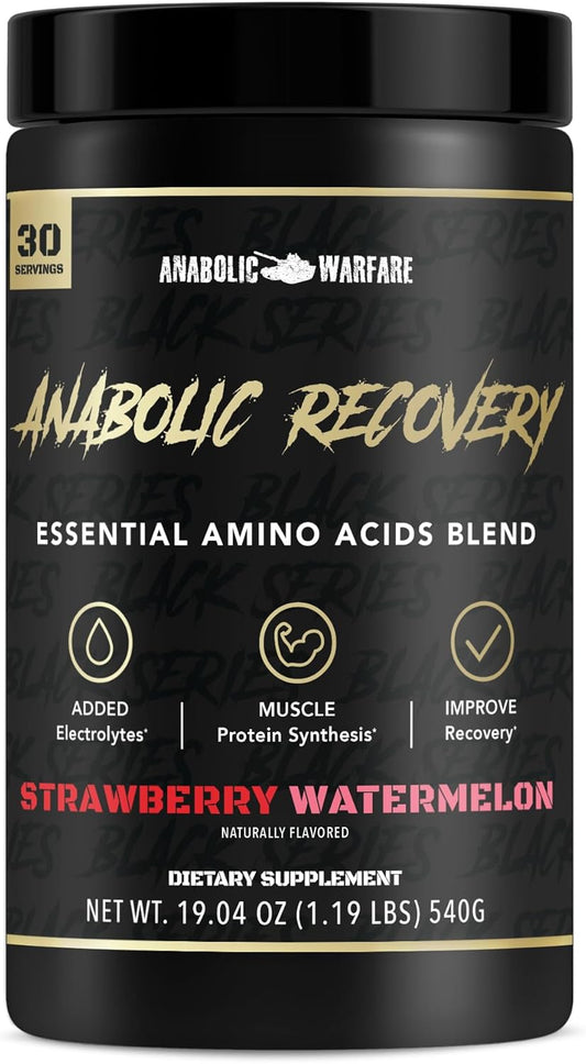 Premium Anabolic Recovery Supplement for Muscle Building - Essential Amino Acids, Post Workout Hydration (Strawberry Watermelon, 30 Servings)