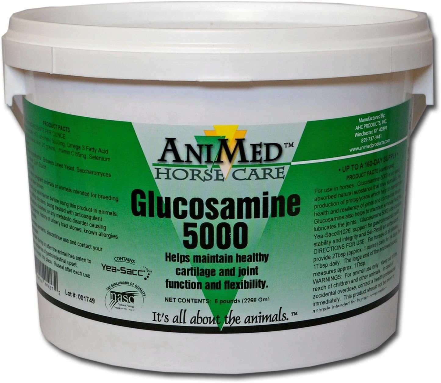 Premium Animed Glucosamine 5000 Powder for Joint Health Support - 2.5 Pounds