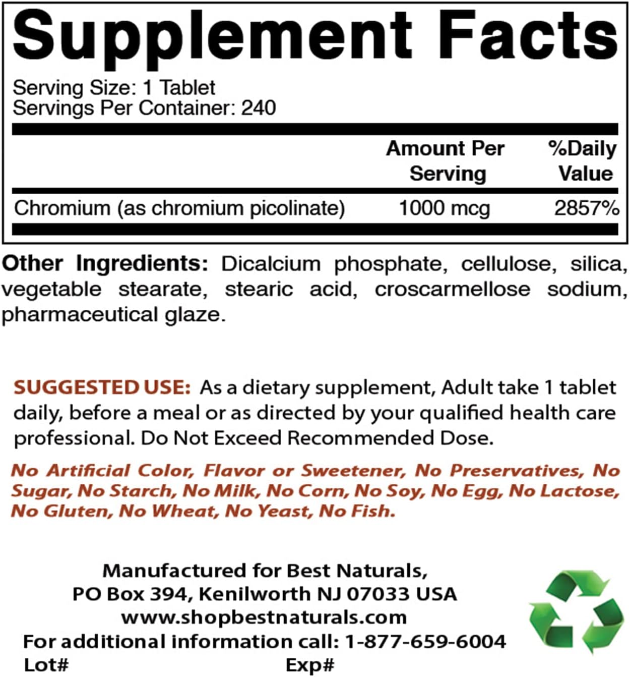 Premium Berberine Plus Chromium Picolinate Supplement - 1000mg & 1000mcg - Natural Blood Sugar Support