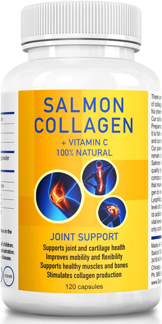 Premium Bioactive Marine Collagen Capsules - Joint Support, Healthy Skin, Hair & Nails | 100% Natural Fish Collagen Supplement for Women & Men - 1 Month Supply