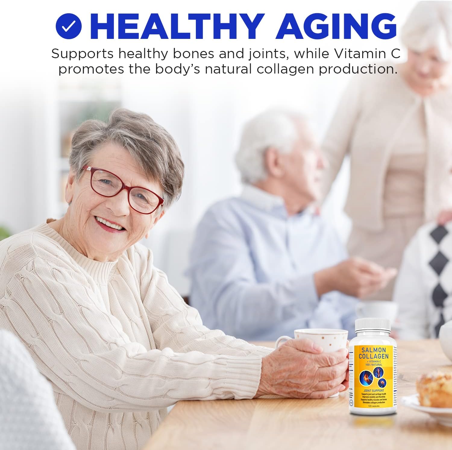 Premium Bioactive Marine Collagen Capsules - Joint Support, Healthy Skin, Hair & Nails | 100% Natural Fish Collagen Supplement for Women & Men - 1 Month Supply
