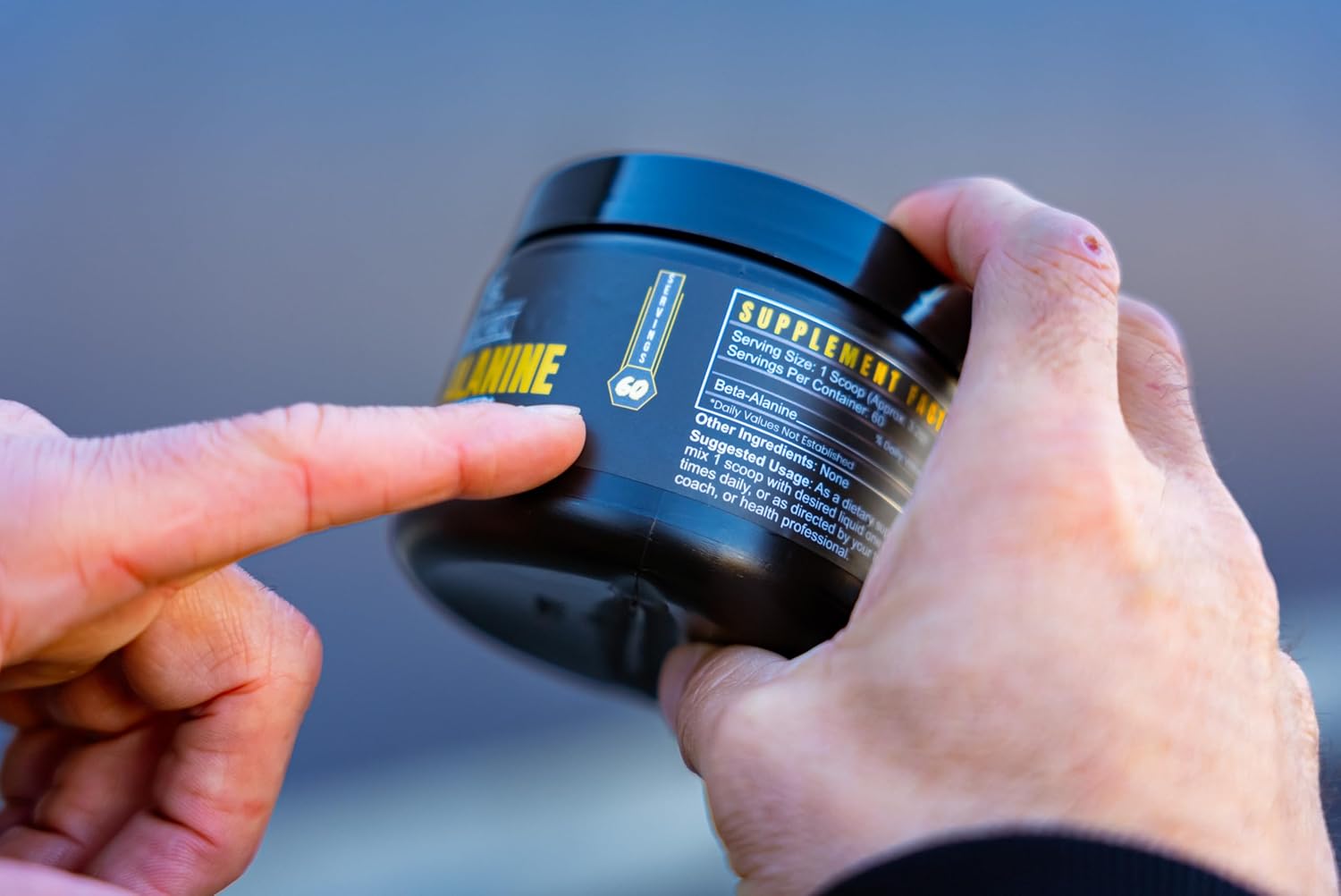 Premium BLACKLABEL Beta-Alanine Powder - 60 Servings for Enhanced Endurance & Performance