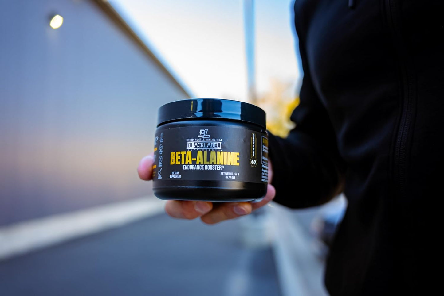 Premium BLACKLABEL Beta-Alanine Powder - 60 Servings for Enhanced Endurance & Performance