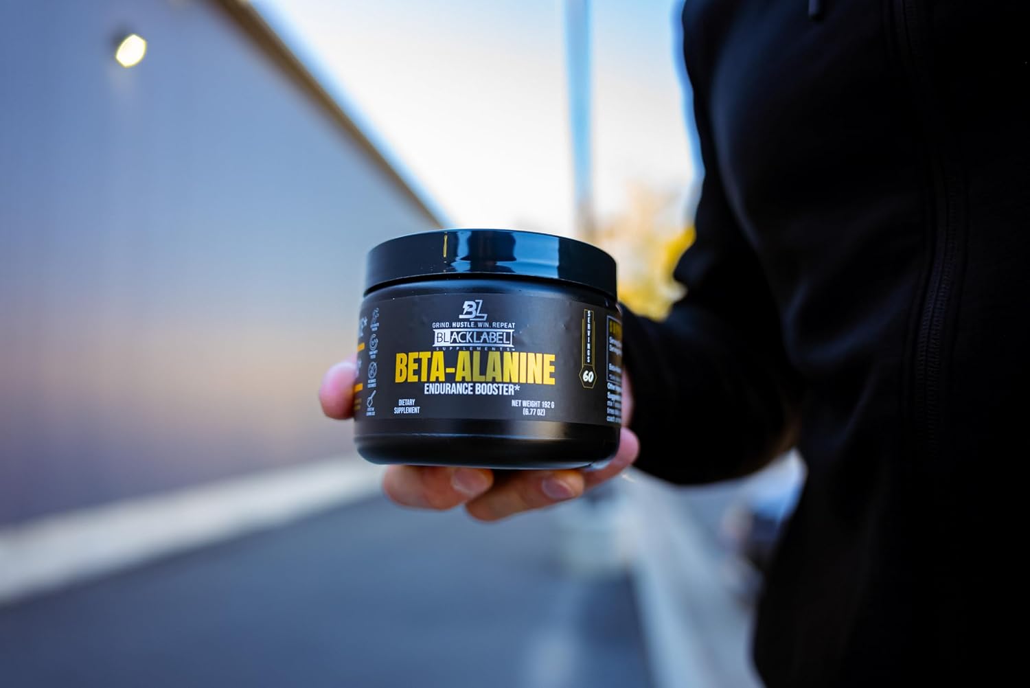 Premium BLACKLABEL Beta-Alanine Powder - 60 Servings for Enhanced Endurance & Performance