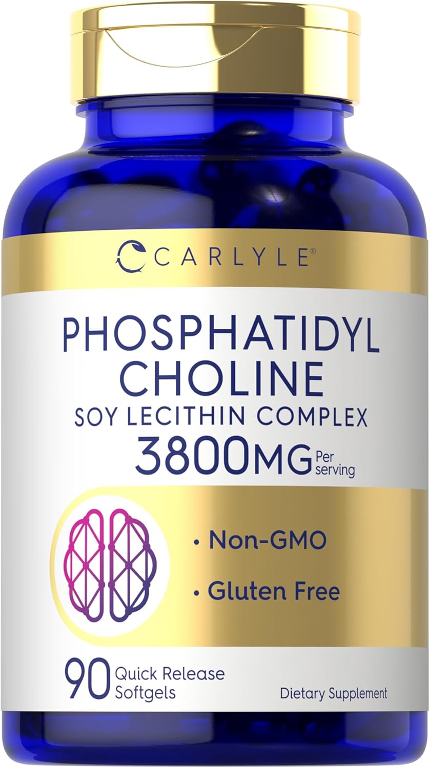 Premium Carlyle Phosphatidyl Choline Supplement 1,680mg - 90 Softgels - Non-GMO & Gluten Free