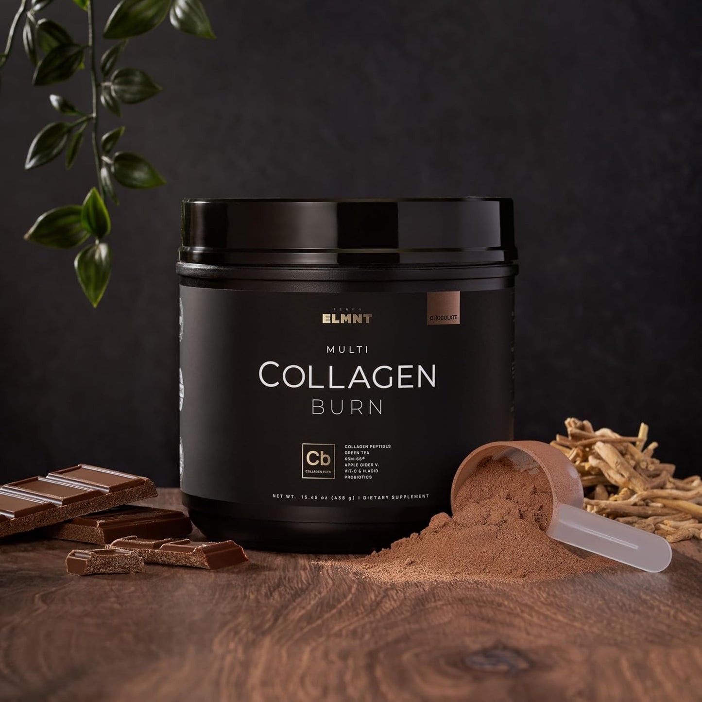 Premium Chocolate Collagen Powder with Probiotics, ACV, KSM66, Hyaluronic Acid, Biotin - Women's Weight Loss & Beauty Supplement