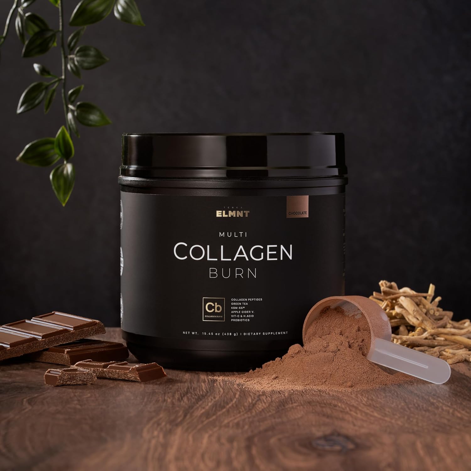 Premium Chocolate Collagen Powder with Probiotics, ACV, KSM66, Hyaluronic Acid, Biotin - Women's Weight Loss & Beauty Supplement