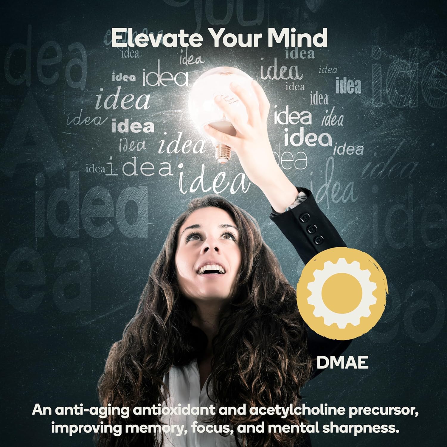 Premium Cognitive Enhancement Supplement with Natural Nootropics - Memophenol, Bacopa, & DMAE - 60 Veggie Capsules - Boost Focus and Mental Clarity