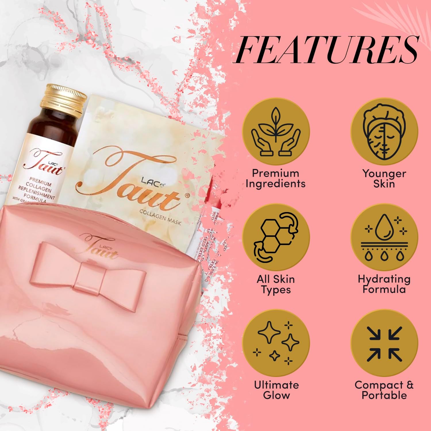 Premium Collagen Drink for Women - Advanced Formula for Hydration, Vitamins C, Moisturized, Luminous, and Supple Skin - Best Liquid Collagen Formula