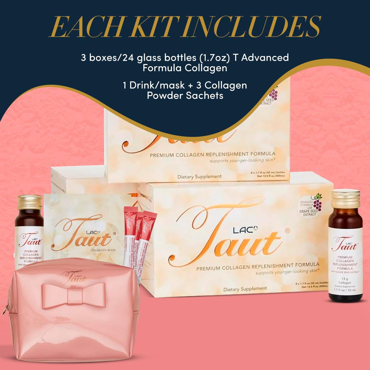 Premium Collagen Drink for Women - Advanced Formula for Hydration, Vitamins C, Moisturized, Luminous, and Supple Skin - Best Liquid Collagen Formula