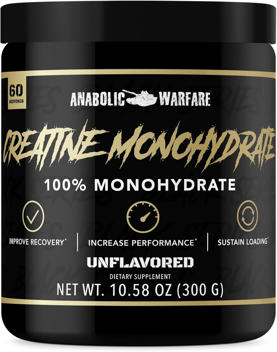 Premium Creatine Monohydrate for Post Workout Recovery and Performance - Anabolic Warfare (60 servings)