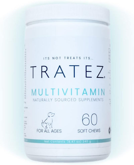Premium Dog Multivitamin Soft Chews with 25 Essential Nutrients for Skin, Coat, Joints, and Digestion - 60 Chews