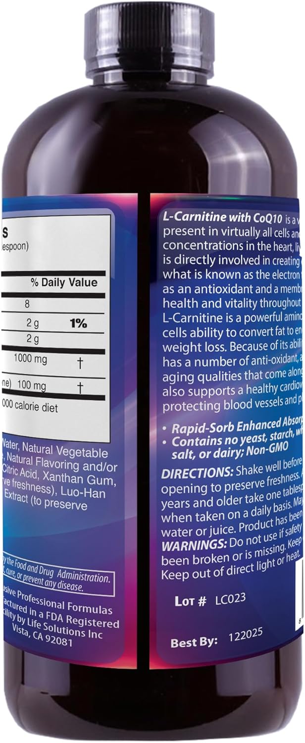 Premium Drs Advantage L-Carnitine Nutritional Supplement - 16 oz Bottle