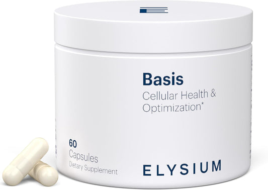Premium ELYSIUM Basis NAD Plus Supplement - 30 Servings with Nicotinamide Riboside & Pterostilbene - Supports Healthy Aging & Cellular Energy