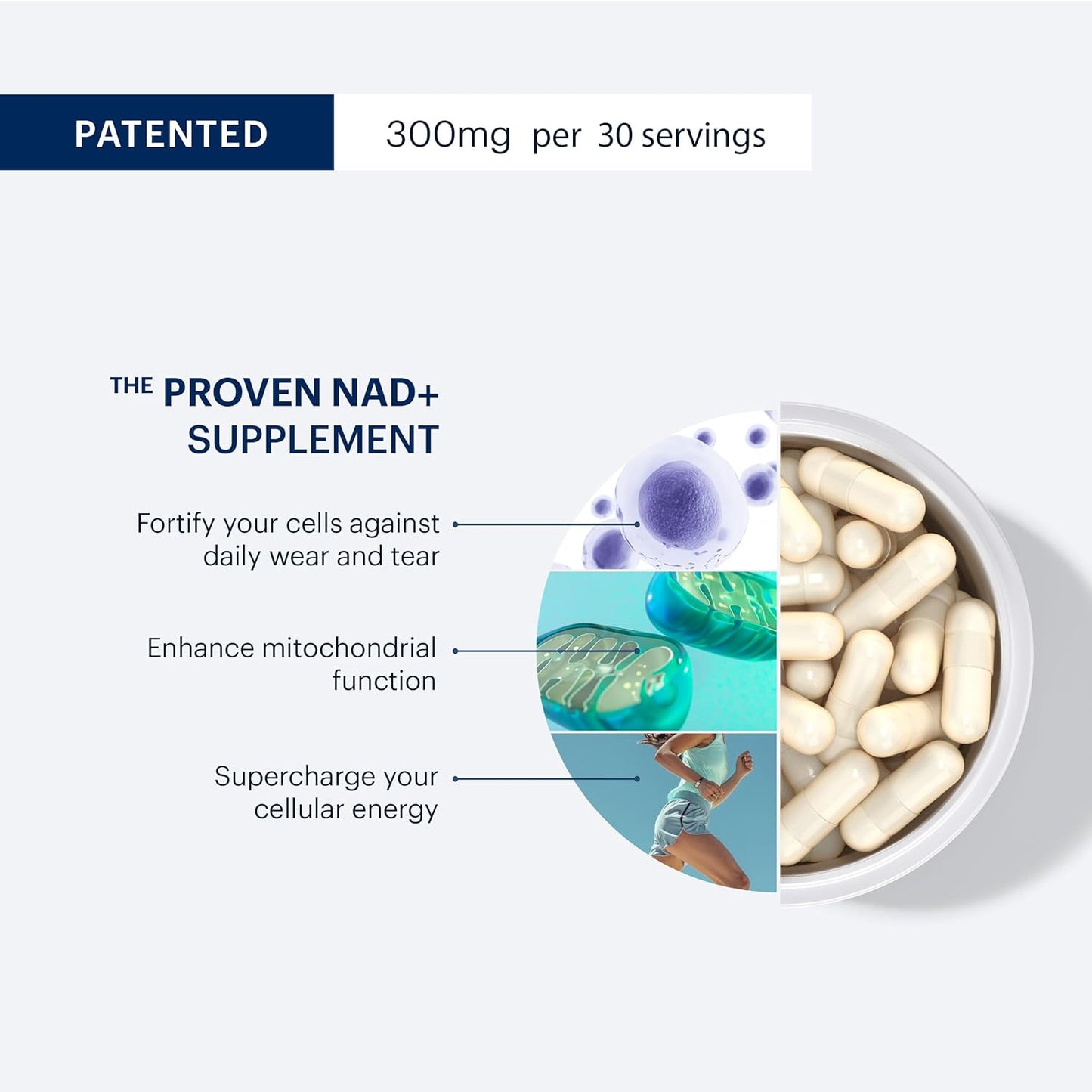 Premium ELYSIUM Basis NAD Plus Supplement - 30 Servings with Nicotinamide Riboside & Pterostilbene - Supports Healthy Aging & Cellular Energy