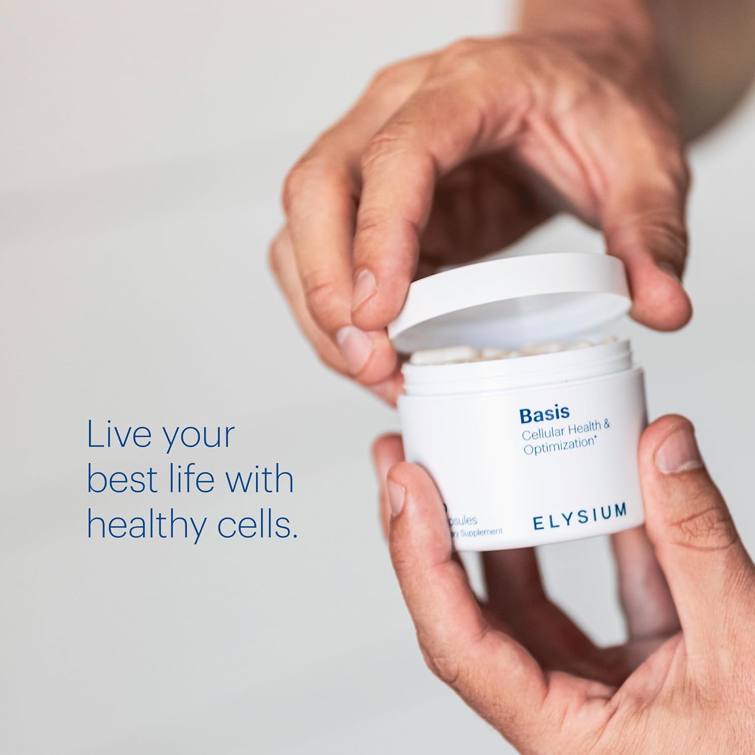 Premium ELYSIUM Basis NAD Plus Supplement - 30 Servings with Nicotinamide Riboside & Pterostilbene - Supports Healthy Aging & Cellular Energy