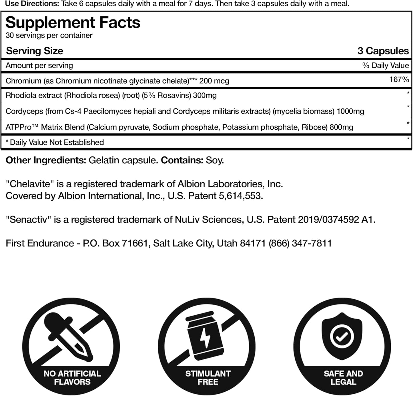 Premium Endurance Supplement - Boost Power and Performance | FIRST ENDURANCE Optygen | Enhances Oxygen Utilization | 90 Capsules