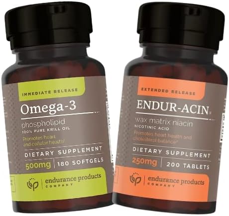Premium Endurance Supplements: 100% Pure Krill Oil & 250mg Niacin Supplement