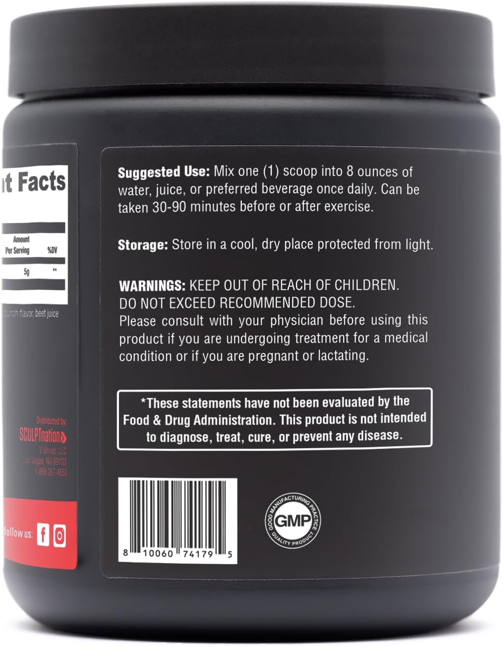 Premium Fruit Punch Flavored Creatine Monohydrate Powder - Supports Muscles, Energy, and Brain Function - 30 Servings