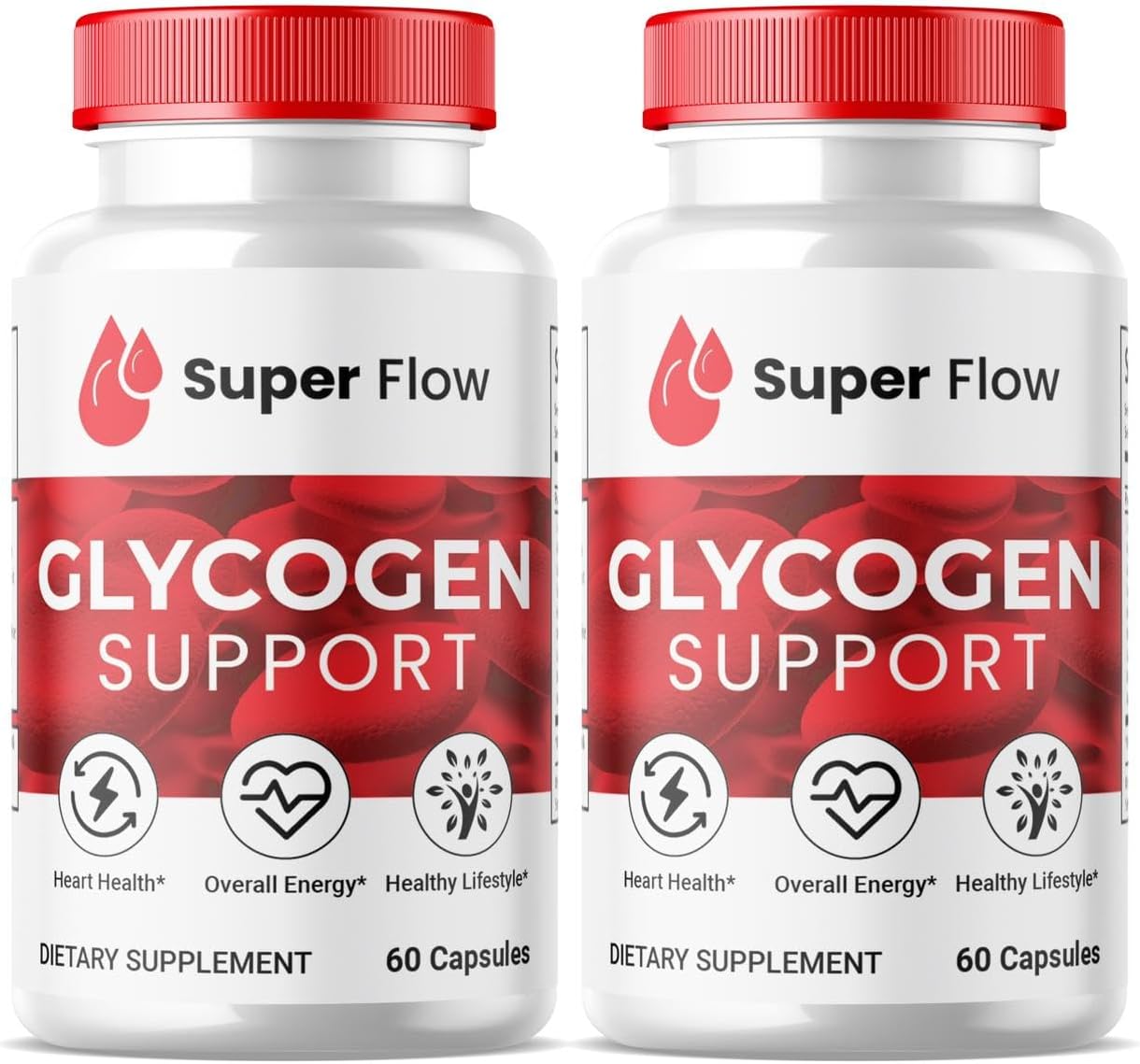 Premium Glycogen Support Capsules for Natural Blood Vessel Health (2 Pack, 120 Capsules)