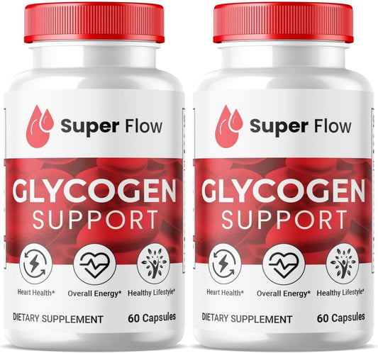 Premium Glycogen Support Capsules for Natural Blood Vessel Health (2 Pack, 120 Capsules)
