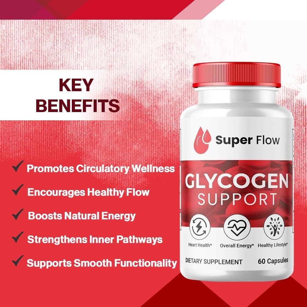 Premium Glycogen Support Capsules for Natural Blood Vessel Health (2 Pack, 120 Capsules)