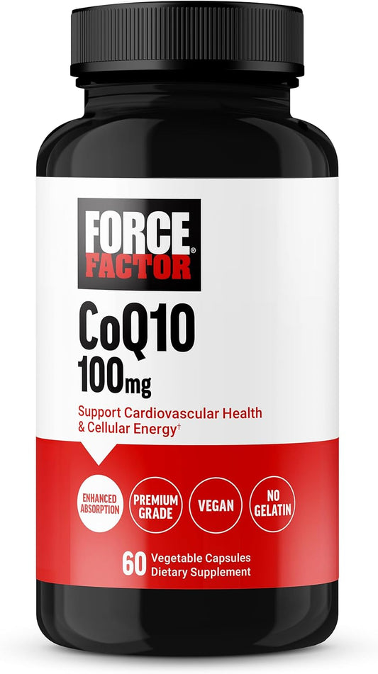 Premium Grade CoQ10 100mg Heart Health Supplement with Enhanced Absorption - 60 Vegan Capsules - Non-GMO, Dairy Free, Gluten Free