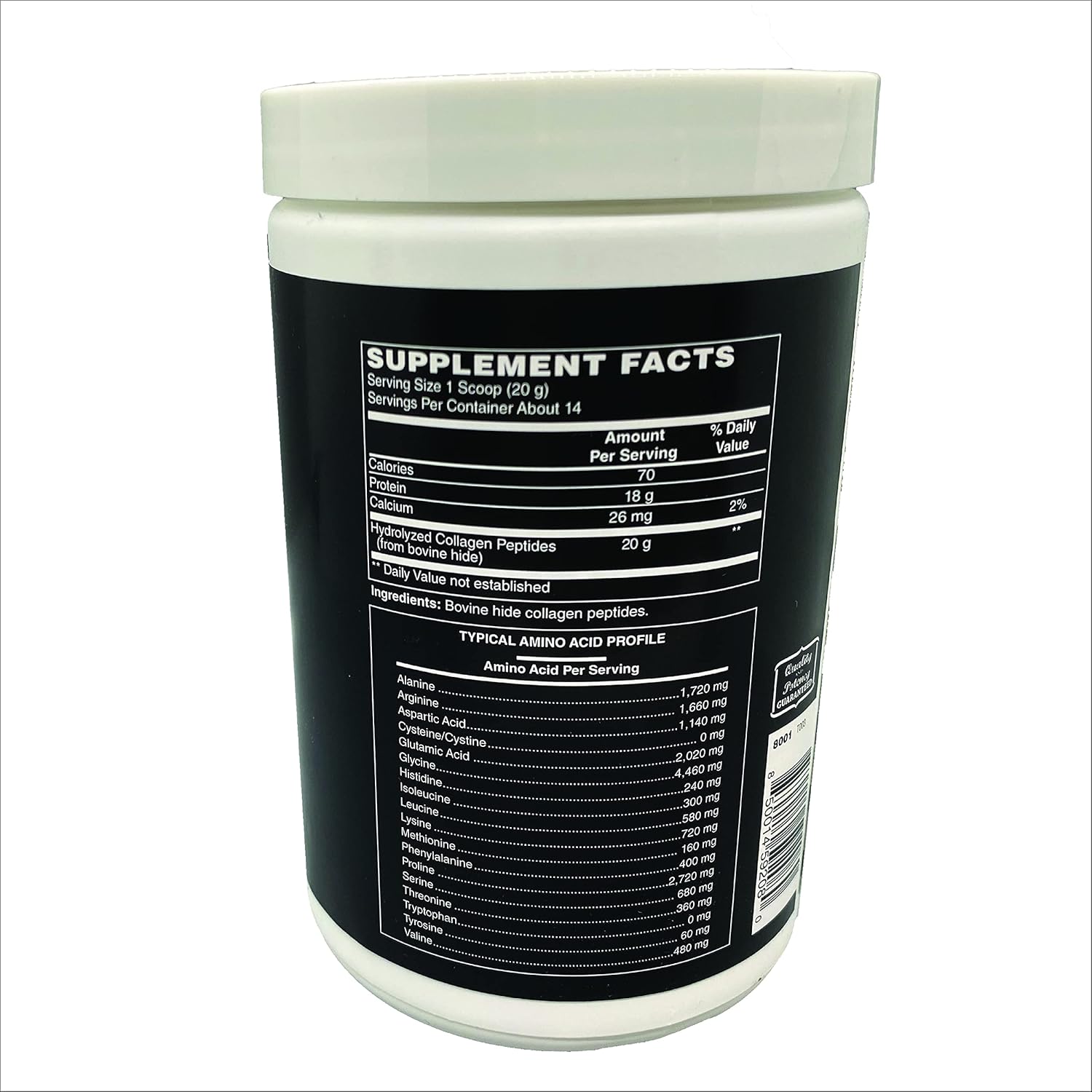 Premium Grade Grass-Fed Collagen Peptides Powder - 280g Bovine Collagen per Serving, Non-GMO, No Sweeteners, Flavors, Gluten, Dairy, or Soy