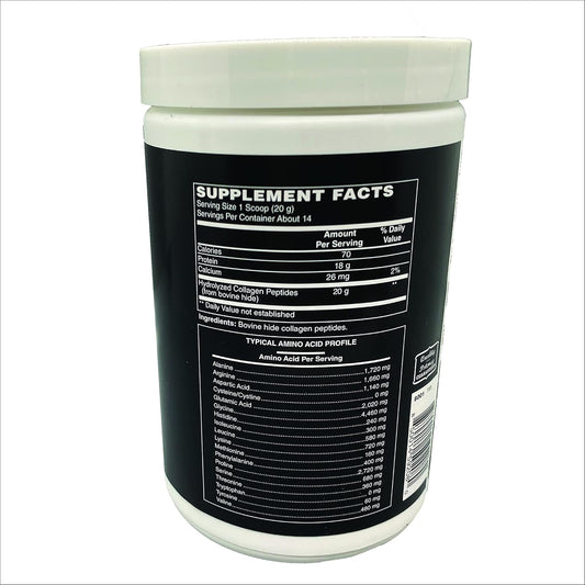 Premium Grade Grass-Fed Collagen Peptides Powder - 280g Bovine Collagen per Serving, Non-GMO, No Sweeteners, Flavors, Gluten, Dairy, or Soy
