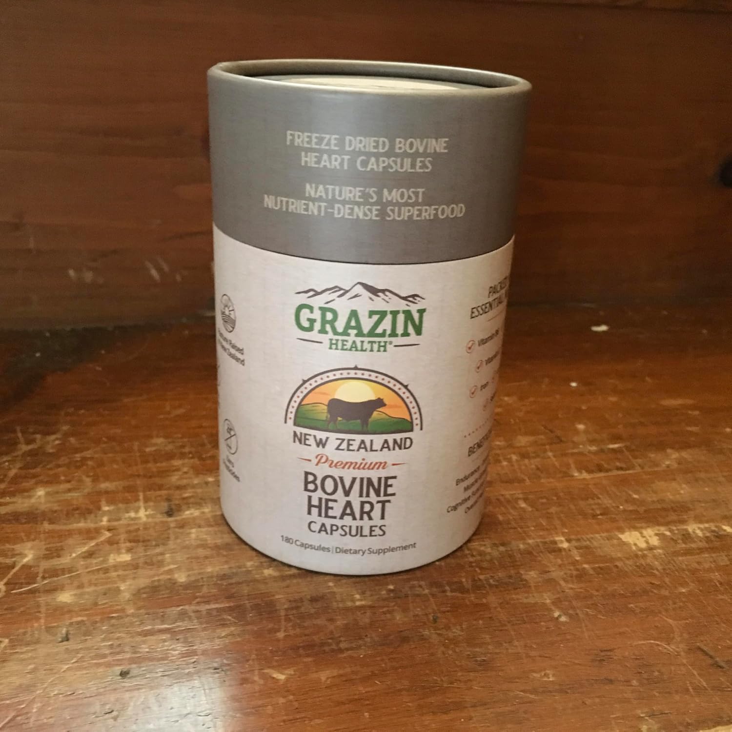 Premium Grass Fed Bovine Heart Supplement - 3000 Mg Heart & 200 Mg Liver per Serving (30 Servings)